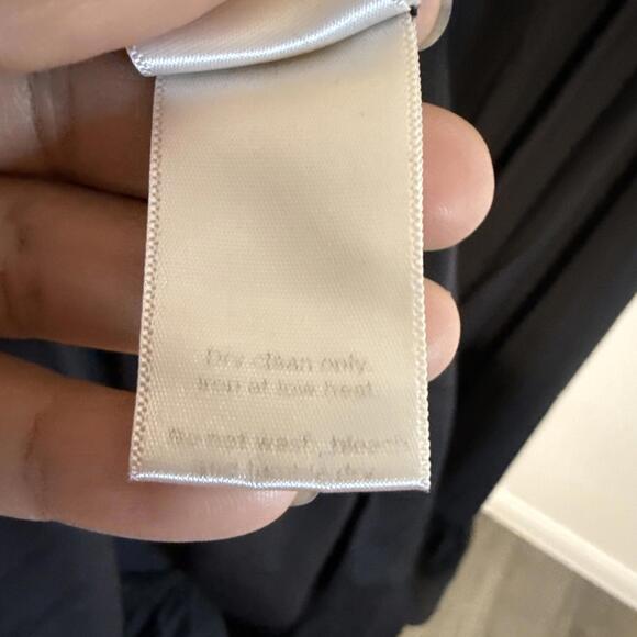 Anna October Snowdrop Bustier Ruched Strap Ruffle Hem Black Maxi Dress (Sz: LG) - Picture 12 of 13